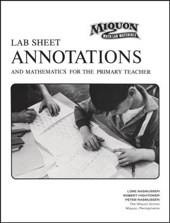Miquon Math Lab Sheet Annotations