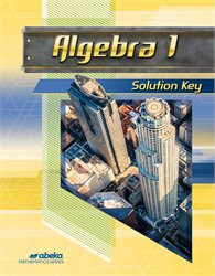 Algebra 1 Solution Key