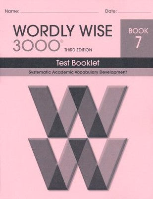 Wordly Wise 3000 Book 7 Third Edition Test Booklet