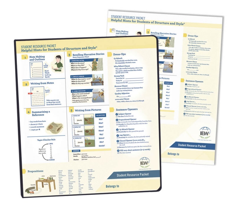 IEW Student Resource Packet & Binder