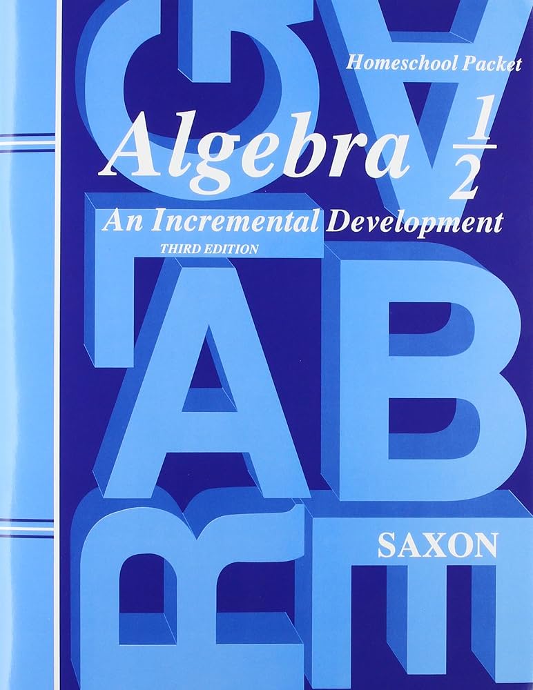 Saxon Algebra 1/2 Homeschool Packet, 3rd Edition