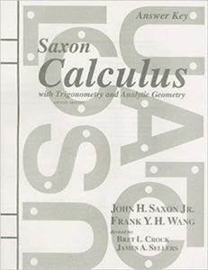 Saxon Calculus Answer Key