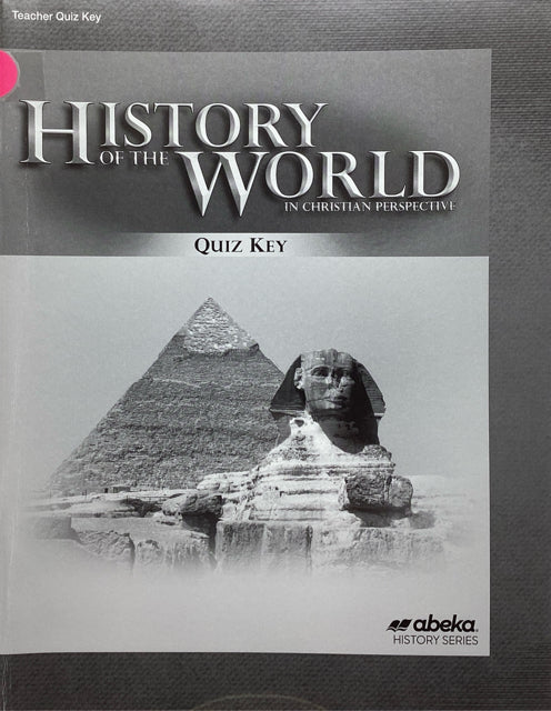 History of the World Teacher Quiz Key