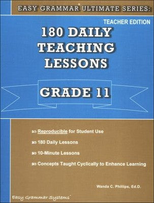 Easy Grammar Ultimate Series 180 Daily Teaching Lessons Grade 11