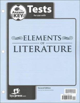 BJU Elements of Literature Test Answer Key