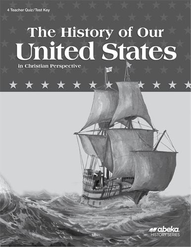 History of Our United States Teacher Quiz/Test key