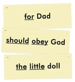 Christian Light Learning to Read Phrase Flash Cards