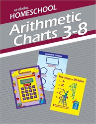 Abeka Homeschool Arithmetic Charts Grades 3-8