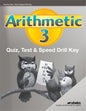 arithmetic 3 quiz, test and speed srill key