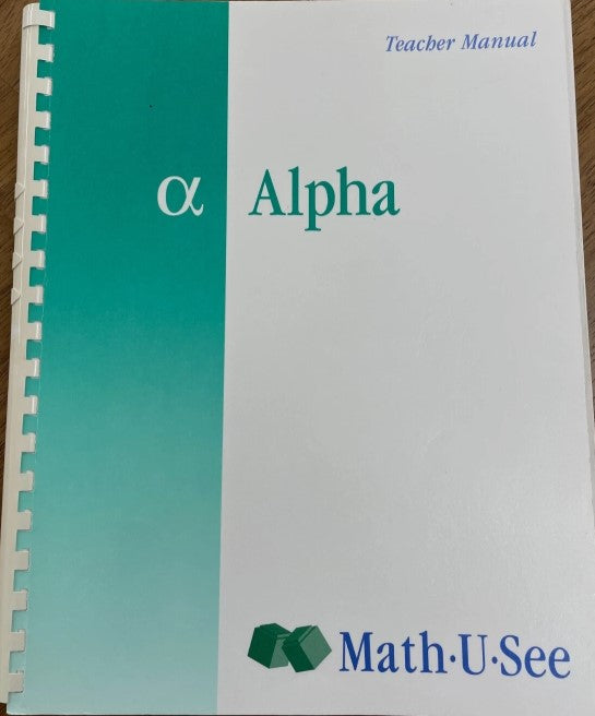 Math U See Alpha Teacher Manual