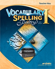 Spelling/Vocabulary/Poetry I Teacher Key