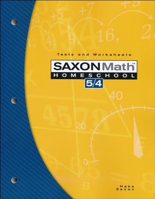 Saxon Math 5/4 Tests and Worksheets