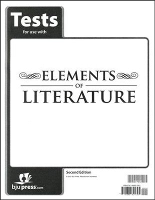 BJU Elements of Literature Tests 2nd Edition