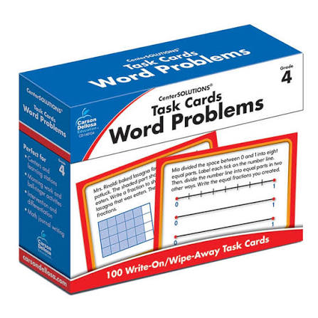 Task Cards Word Problems Grade 4