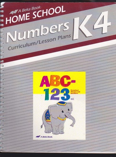 Abeka Homeschool Numbers K4 Curriculum/Lesson Plans