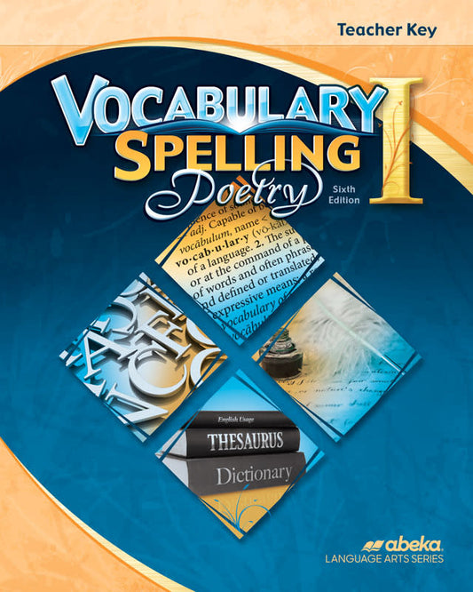 Vocabulary Spelling Poetry I Teacher Key