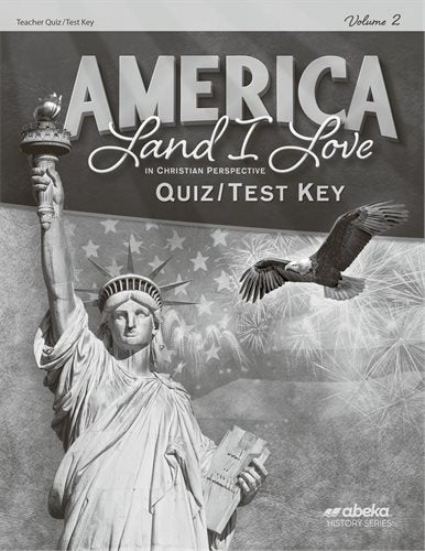 America Land I Love Volume 2 Quiz/Test Key