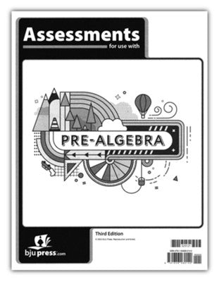 BJU Pre Algebra Assessments