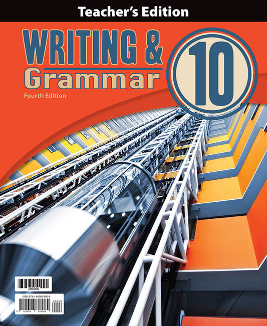 BJU Writing & Grammar 10 Teacher's Edition Fourth Edition
