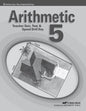 Arithmetic 5 Teacher Quiz, Test, & Speed Drill Key