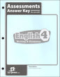 English 4 Writing and Grammar Assessments Answer Key, 3rd edition
