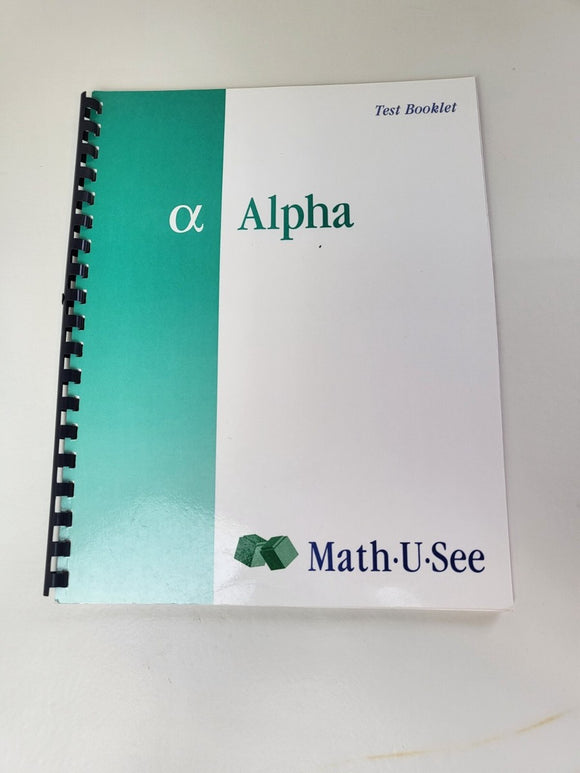 Math U See Alpha Test Booklet