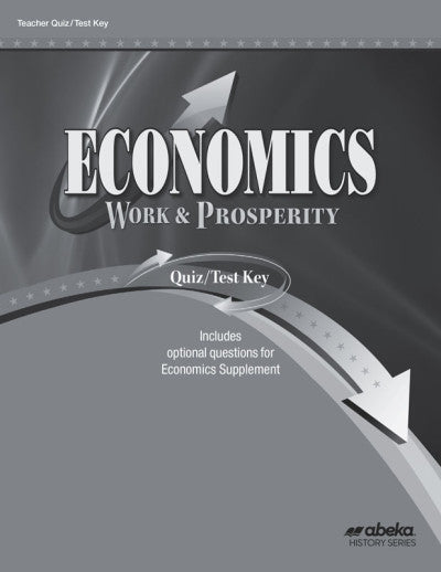 Economics Work & Prosperity Quiz/Test Key