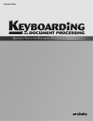 Abeka Keyboarding Quizzes/Tests