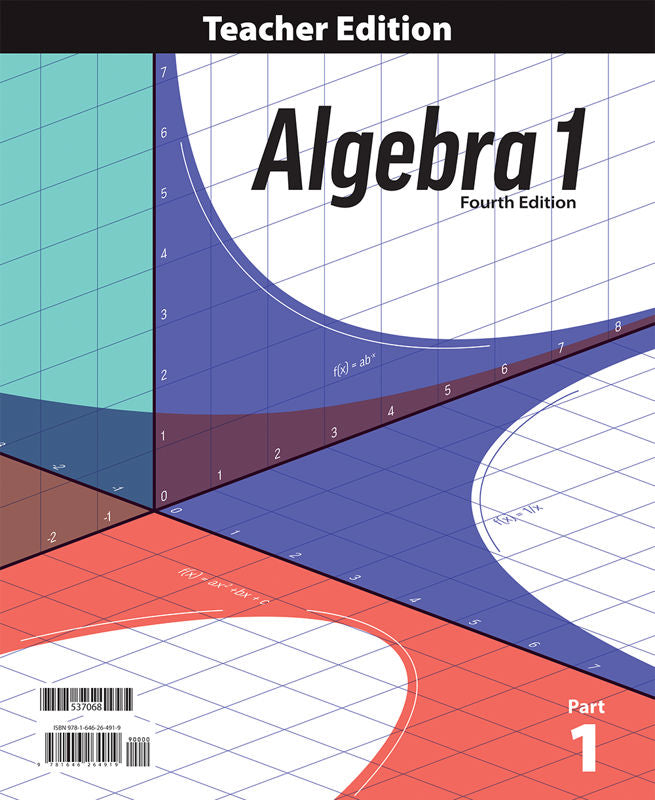 Algebra 1 Teacher Edition 4th Ed.
