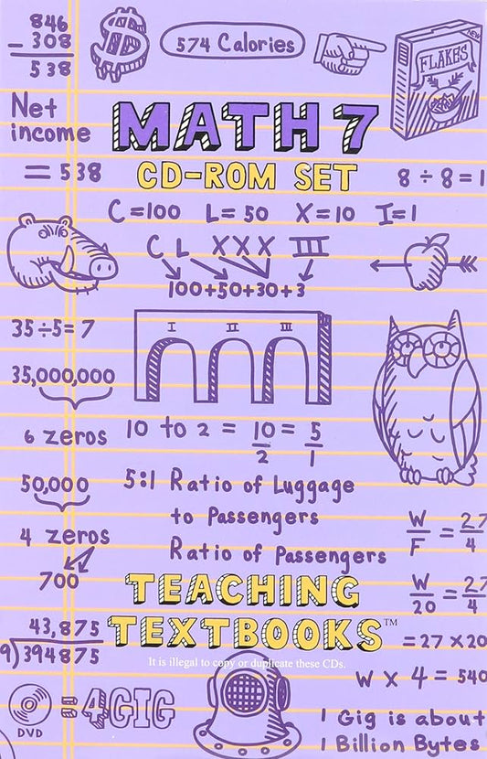 Teaching Textbooks Math 7 CD-Rom Set