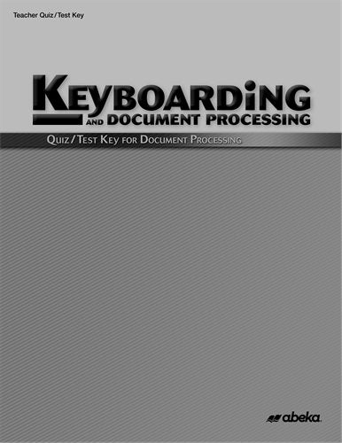 Keyboarding Quiz/Test Key
