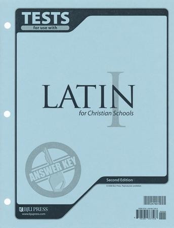 BJU Latin 1 Tests Answer Key