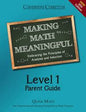 Making Math Meaningful Level 1 Parent Guide