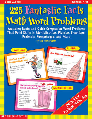 225 Fantastic Facts Math Word Problems Grades 4-8