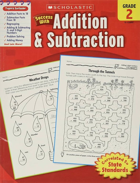 Scholastic Success with Addition & Subtraction Grade 2