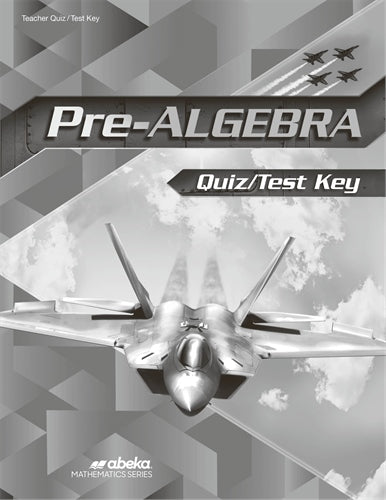 Pre-Algegra Quiz/Test Key