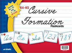 Cursive Formation Flash Cards K4-K5