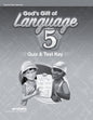 Abeka God's Gift of Language 5 Quiz & Test Key