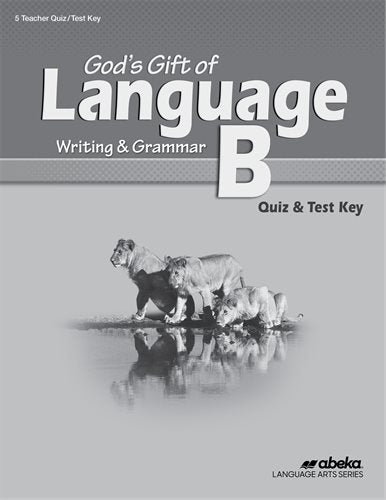 Gods gift of language B quiz and test key