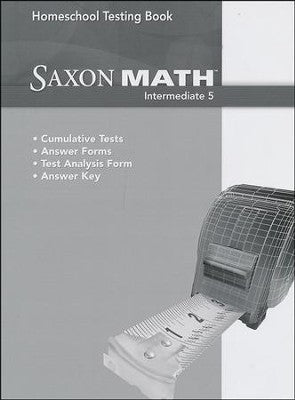Saxon math testing book