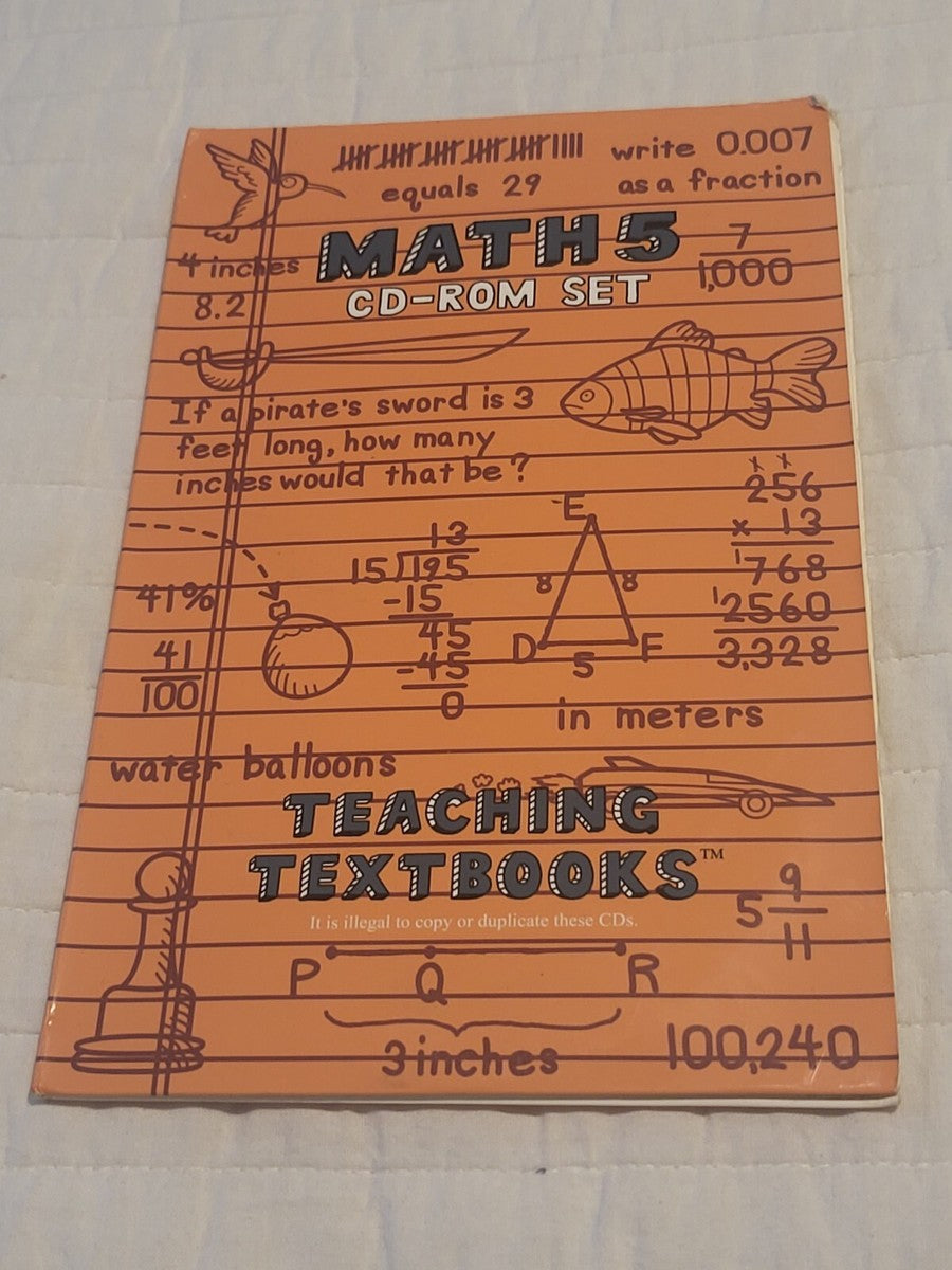 Elementary Math Cd Rom Teaching Textbooks Math 5 CD-Rom Set – Homeschool Potpourri
