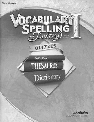 Spelling/Vocabulary/Poetry I Quizzes