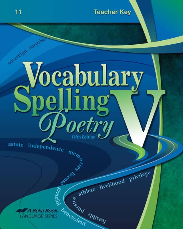 Abeka Vocabulary Poetry V Teacher Key