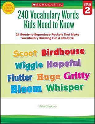 240 vocabulary words kids need to know grade 2