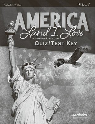 America Land I Love Quiz / Test Key Volume 1