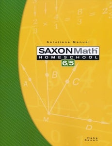 Saxon 6/5 Solutions
