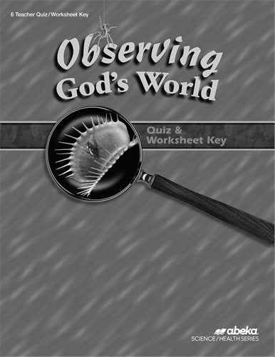 Observing God's World Quiz/Worksheet Key