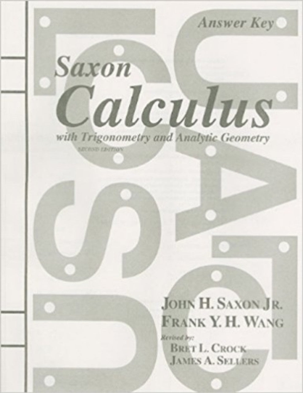 Saxon Calculus Answer Key