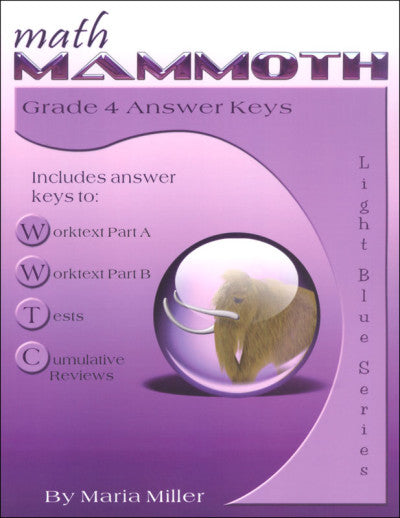 Math Mammoth grade 4 answer keys