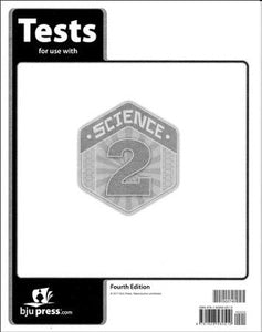 BJU Science 2 Tests Fourth Edition